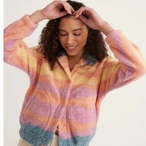 Fleece Snap Jacket in Sunset